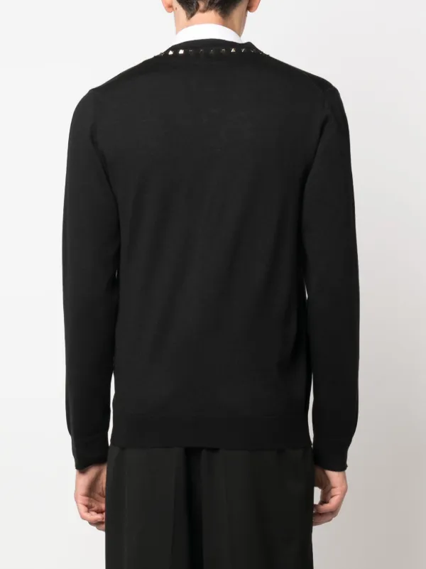 Valentino Garavani Rockstud-embellished Wool Cardigan - Farfetch