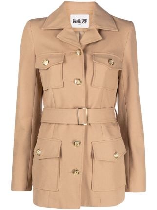 Claudie Pierlot button up Trench Coat Farfetch