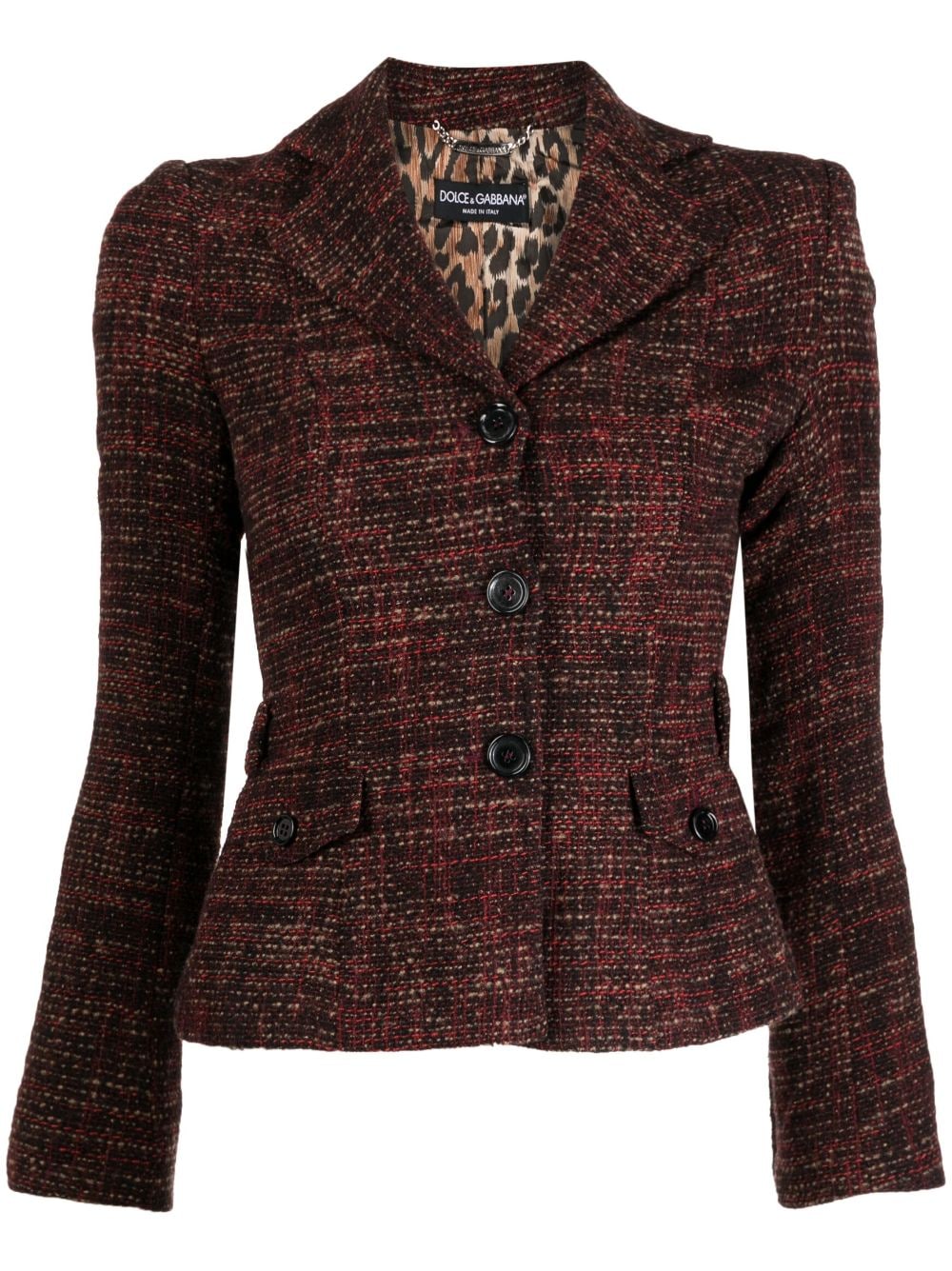 2010s single-breasted tweed jacket