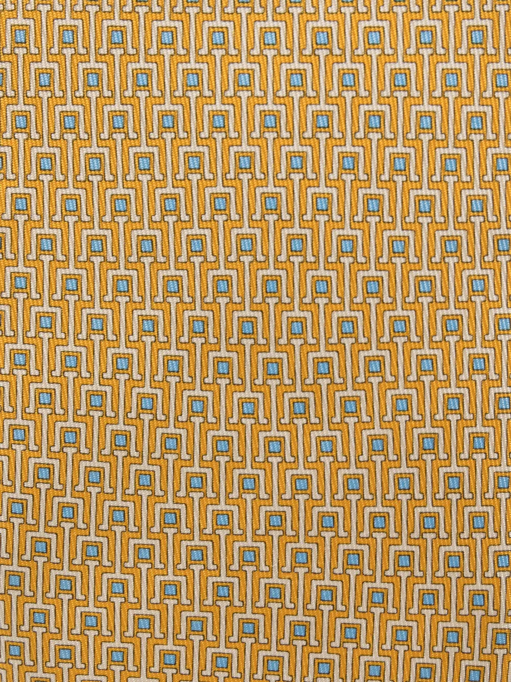 Ferragamo monogram-pattern silk tie - Geel