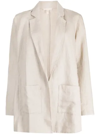 Eileen fisher white linen on sale jacket