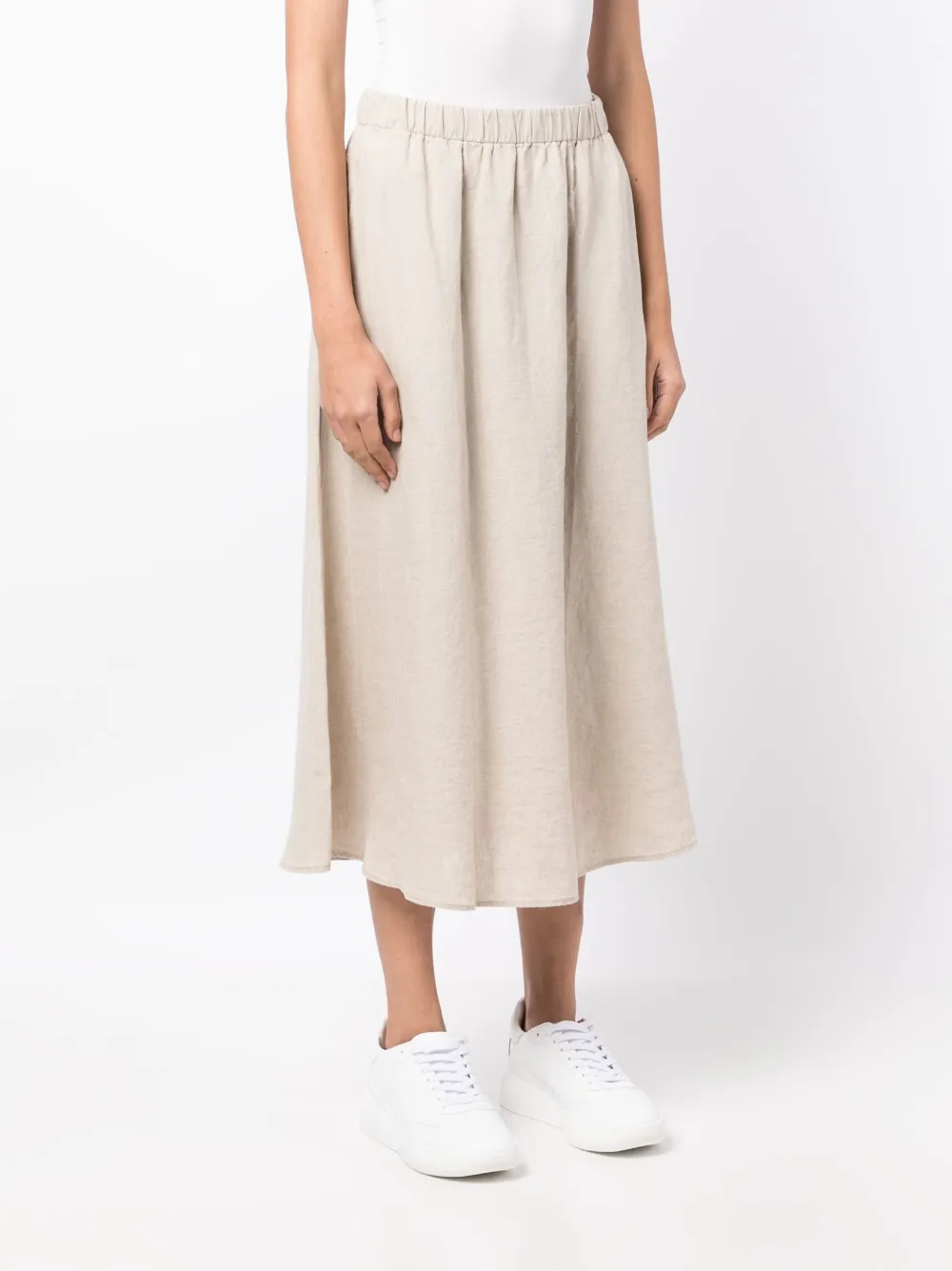 Eileen fisher 2024 white linen skirt