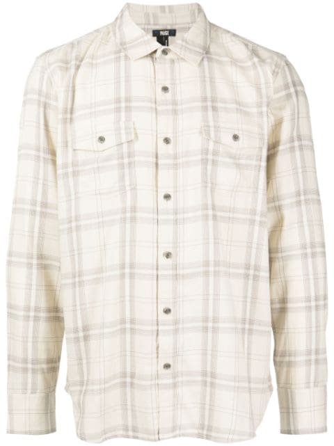 PAIGE Evertt check-print long-sleeve shirt