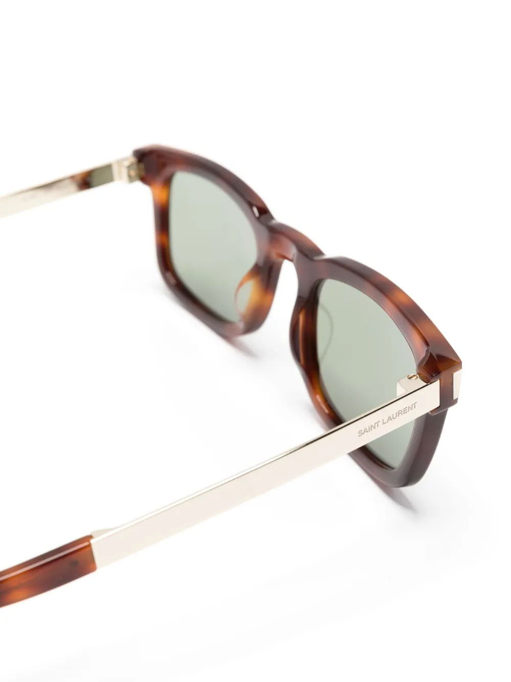 Saint Laurent Sl 581 Square-frame Sunglasses In Braun
