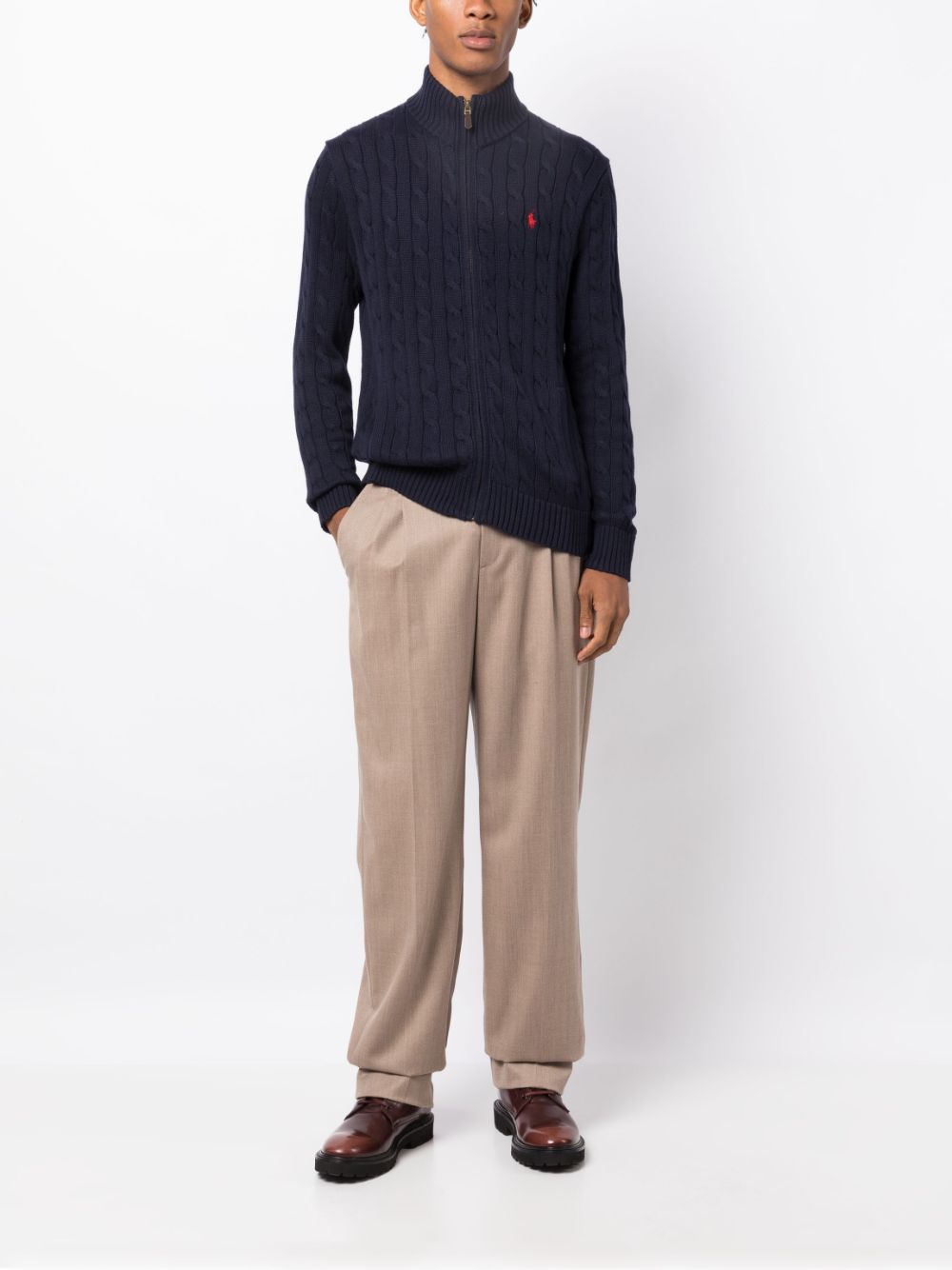 Polo Ralph Lauren cable-knit cotton cardigan - Blue