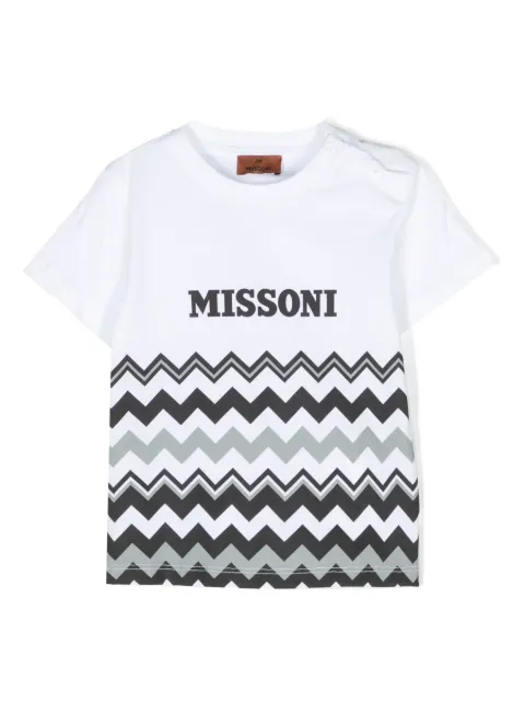 Missoni Kids zigzag-print cotton T-shirt