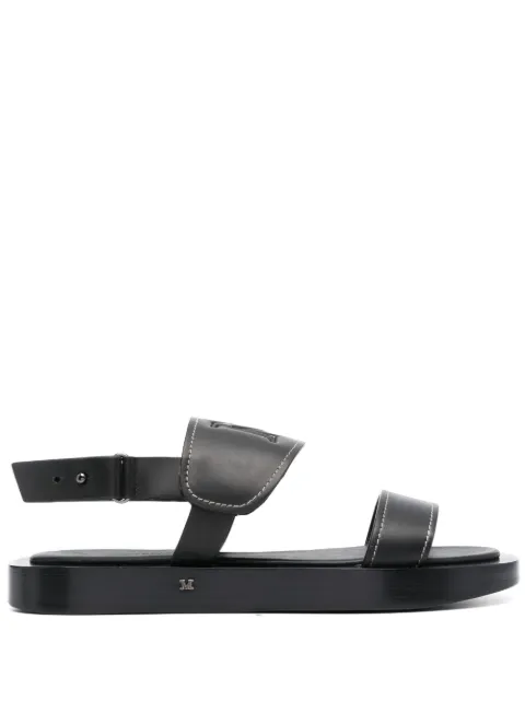 Max Mara sandalias con logo en relieve