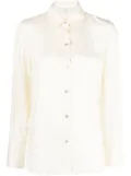 Vince pointed-collar long-sleeve shirt - Neutrals