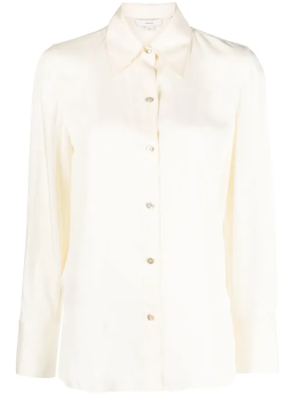 VINCE Aラインスカト V010430905094 050SLSSILVERSTONE Cotton Relaxed Straight Shirt in Shirts & Tees | Vince