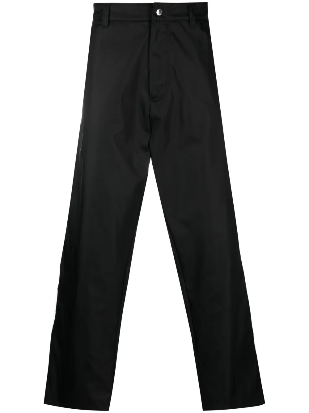 Prada triangle-logo straight-leg trousers – Black