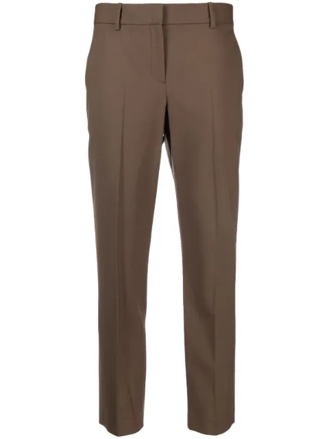 Theory pressed-crease cropped tapered trousers