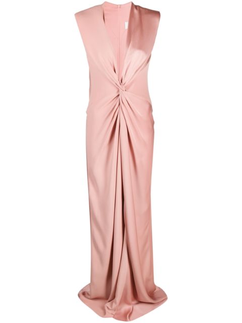 Max Mara twist-front V-neck maxi dress Women