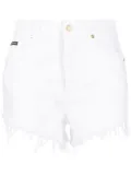 Dolce & Gabbana high-waisted frayed denim shorts - White