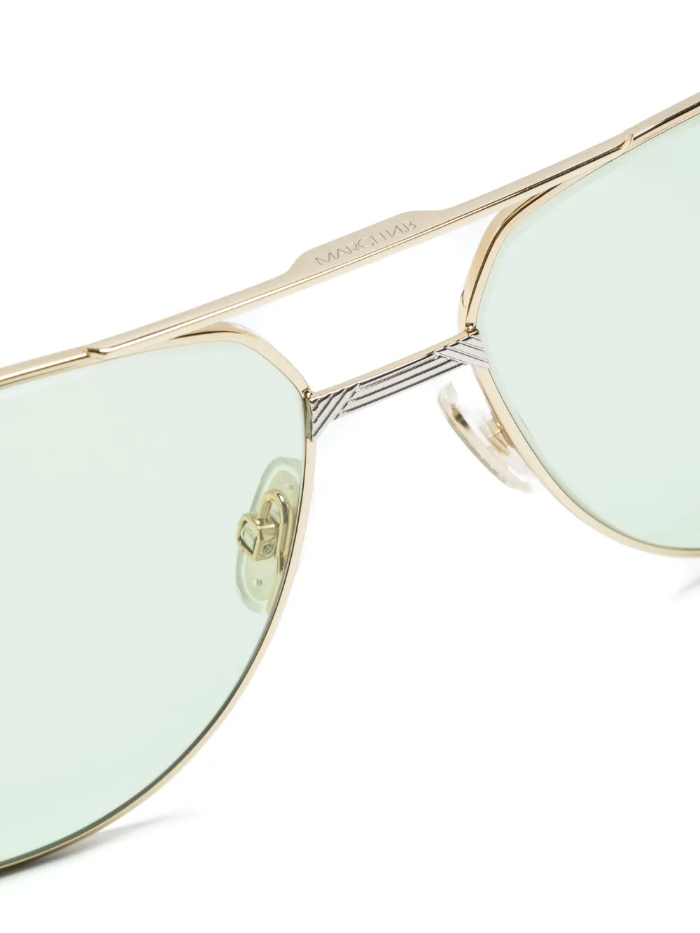 double-bridge pilot-frame sunglasses