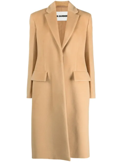 Manteau en laine vierge à simple boutonnage - Jil Sander - Modalova