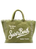 MC2 Saint Barth logo-print canvas beach bag - Green