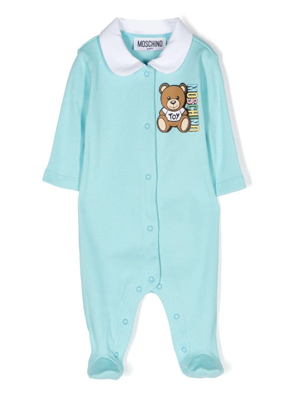 moschino kids pyjama à motif teddy bear - bleu
