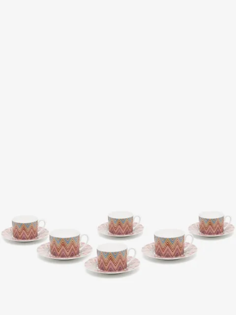 Missoni Home zigzag-print tea cups (set of six)