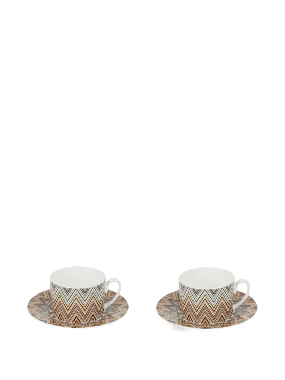 Missoni Jarris-pattern Teacup Set (set Of Four) In Brown