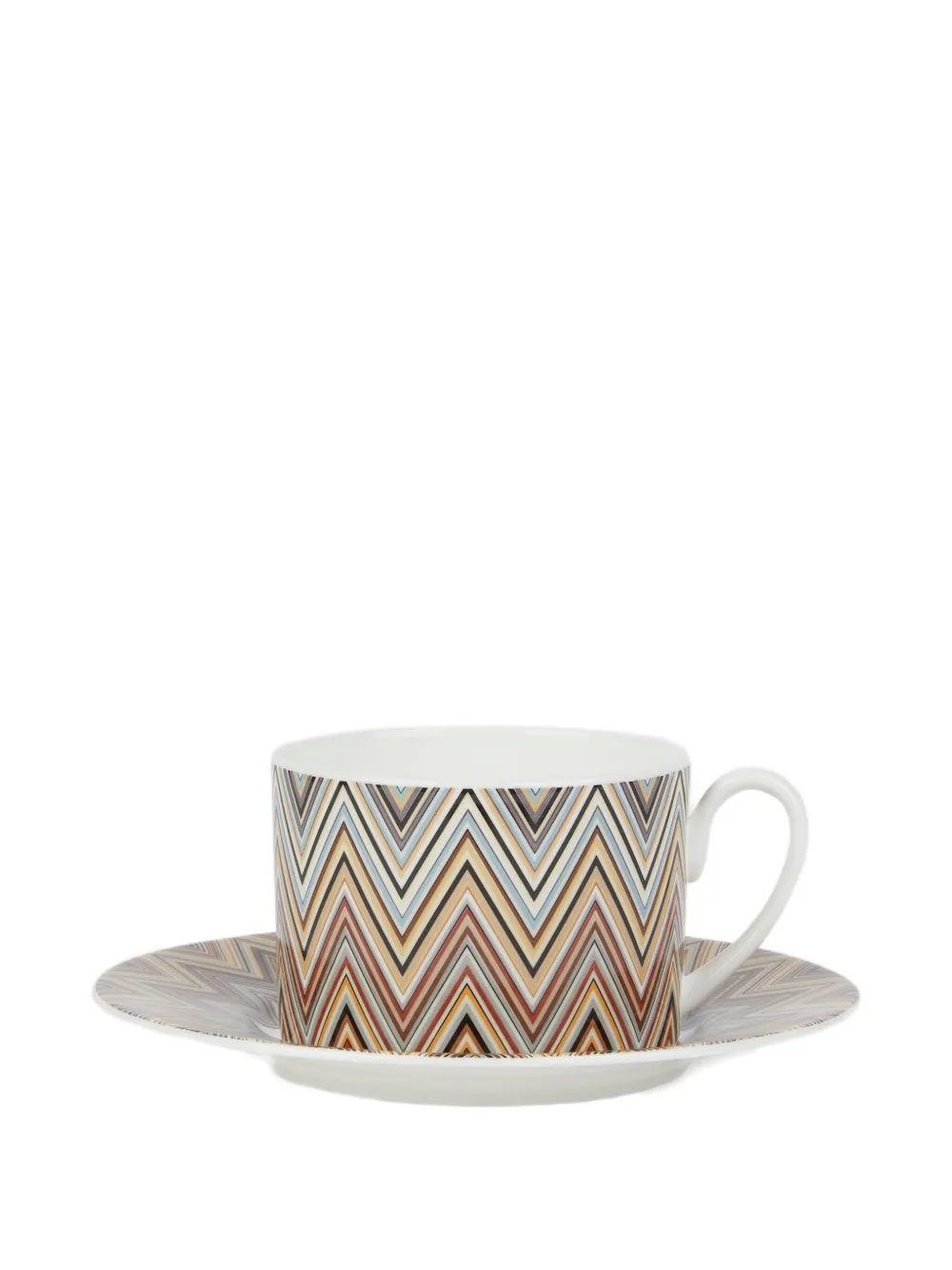 Missoni Jarris-pattern Teacup Set (set Of Four) In Brown
