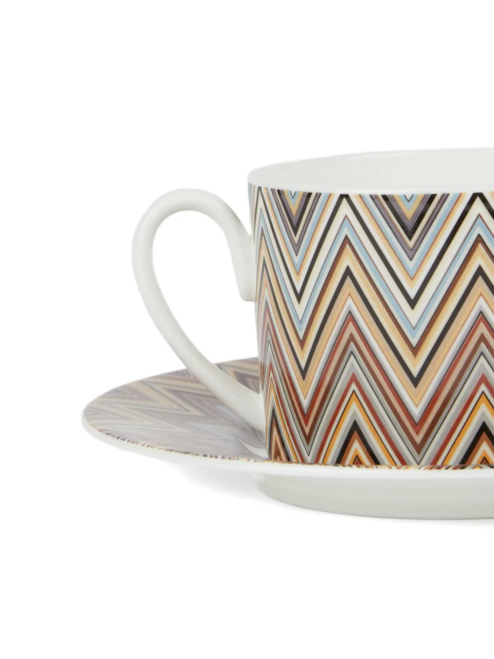 Missoni Jarris-pattern Teacup Set (set Of Four) In Brown