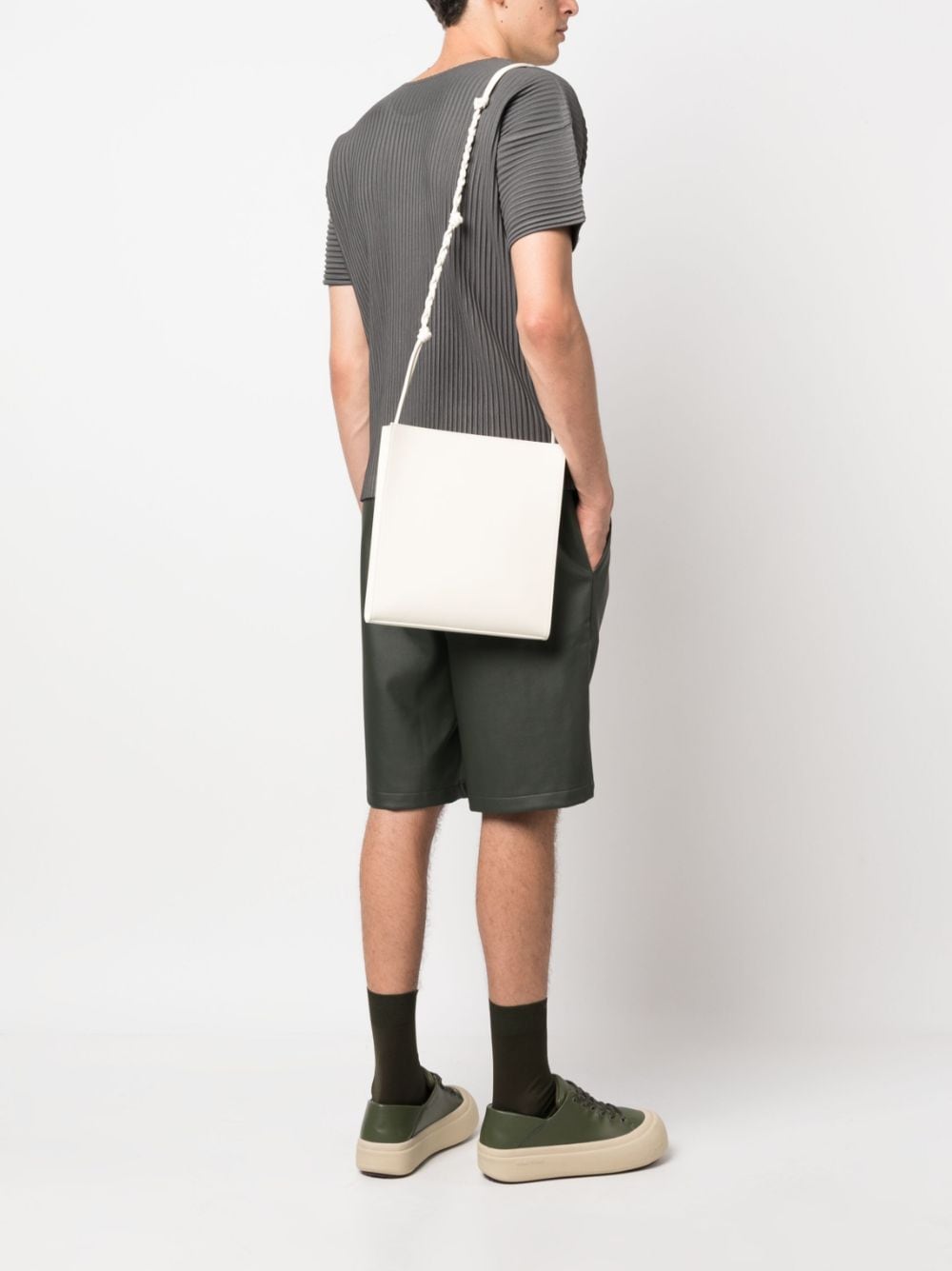 Shop Jil Sander Medium Tangle Shoulder Bag In Neutrals
