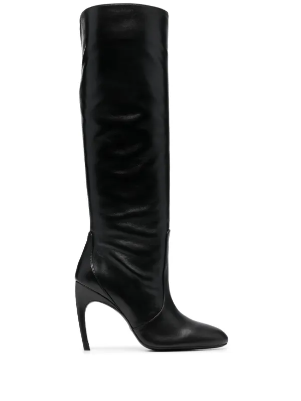 Stuart Weitzman Luxecurve 100mm Round-toe Boots in Black