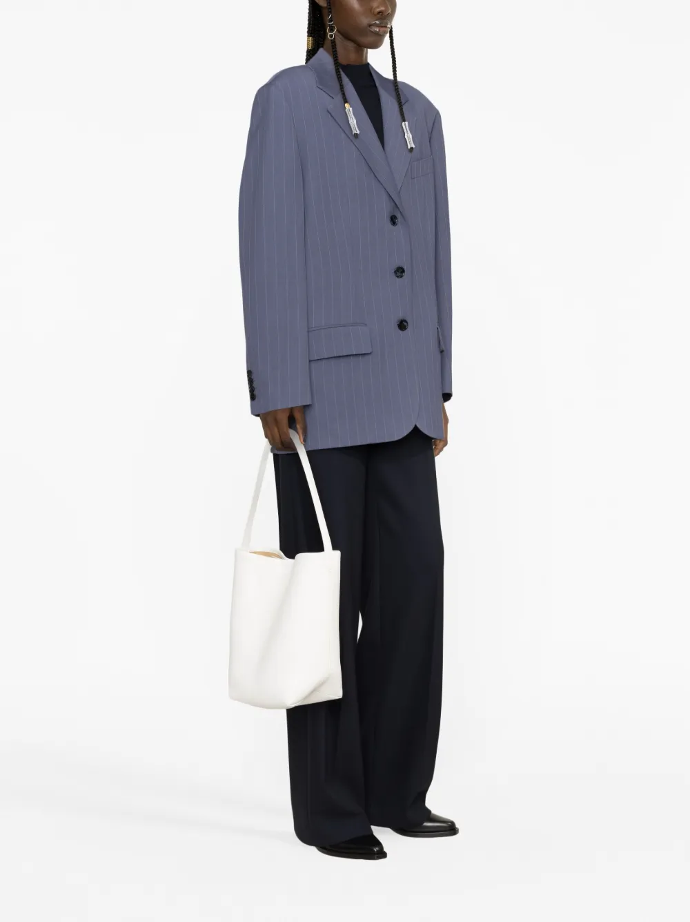 The Row Park leren shopper - Wit