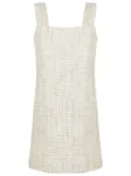 Olympiah tweed square-neck mini dress - Green