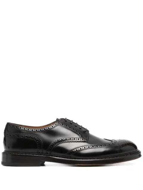 Doucal's decorative-stitching leather brogues 