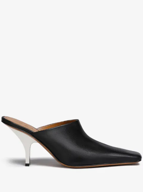 Marni square-toe heeled leather mules