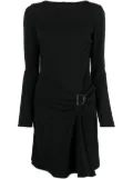 DSQUARED2 logo-plaque draped dress - Black