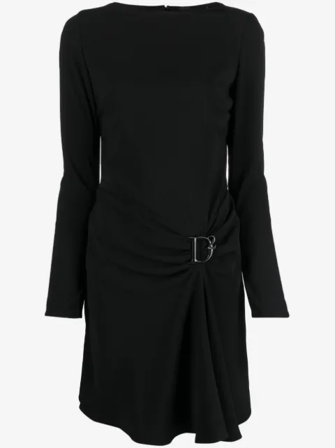 DSQUARED2 logo-plaque draped dress