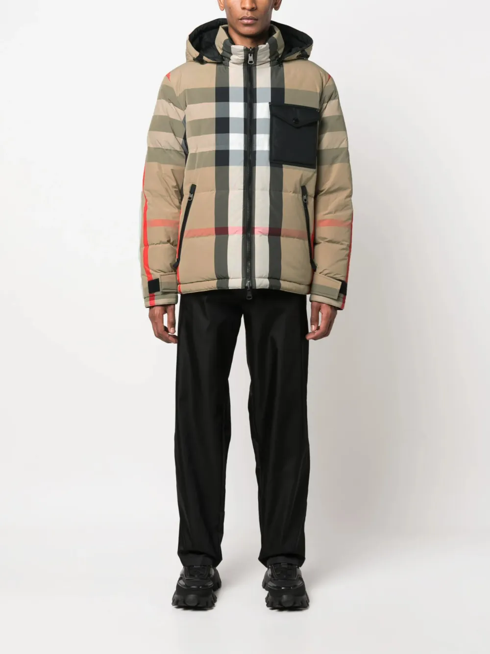 Burberry check-print reversible hooded jacket | Down Jackets | Image 2