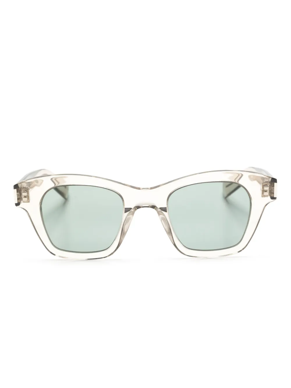 Saint Laurent Eckige Sonnenbrille Sl 592 In Beige-beige-green