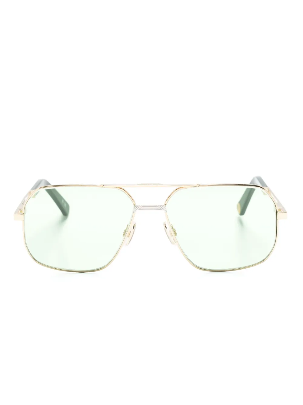 MARCH LA.B double-bridge pilot-frame sunglasses | Gold | Image 1