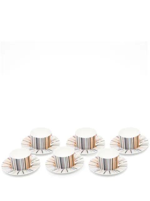 Missoni Home set of six striped tea set
