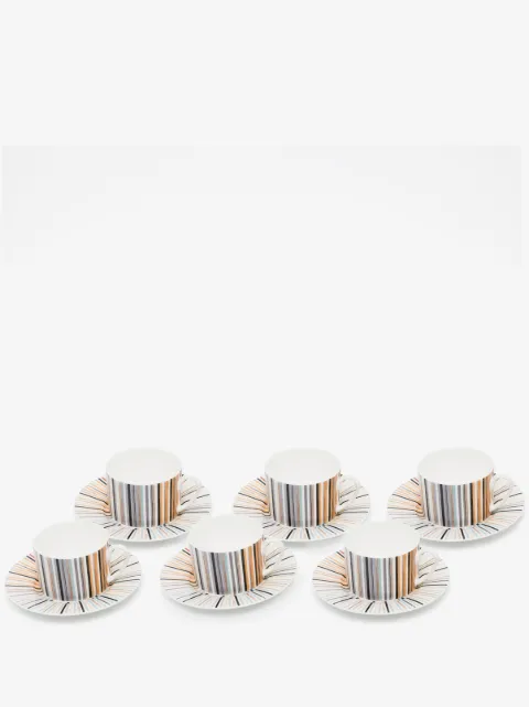 Missoni Home set of six striped tea set