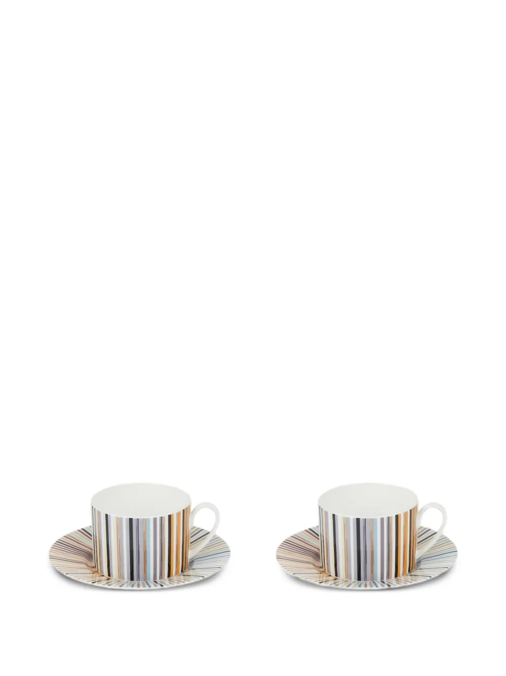 Missoni Stripe Teacup Set (set Of Two) In White