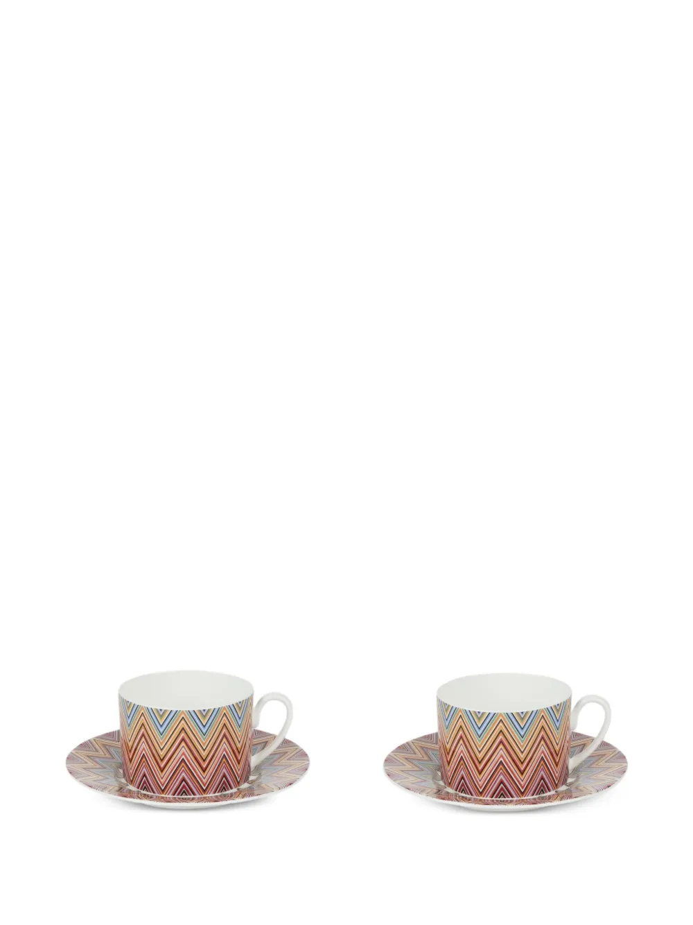 Missoni Chevron-pattern Teacup Set In Multi