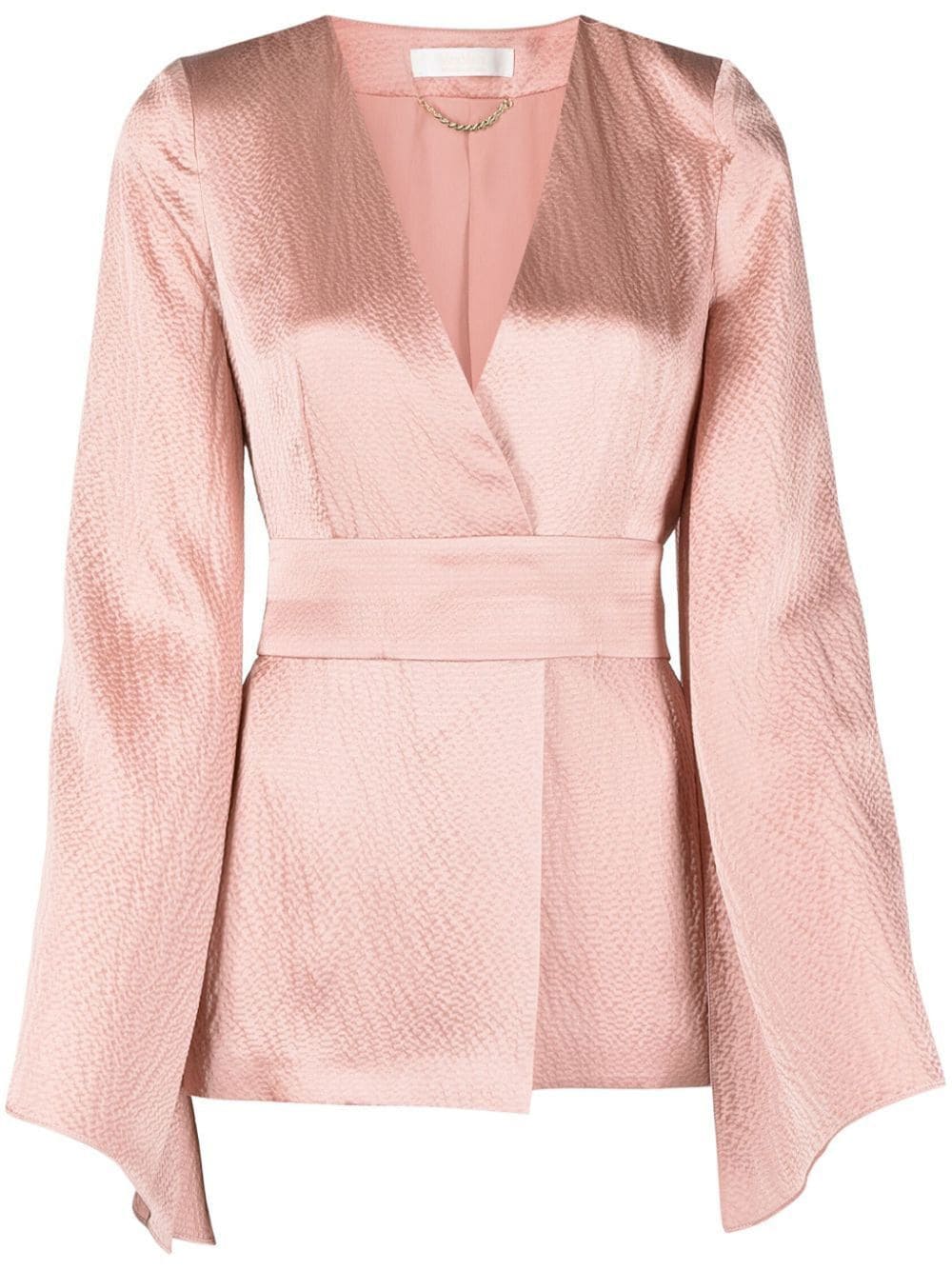 Max Mara Occhi Silk Kimono Jacket In Pink
