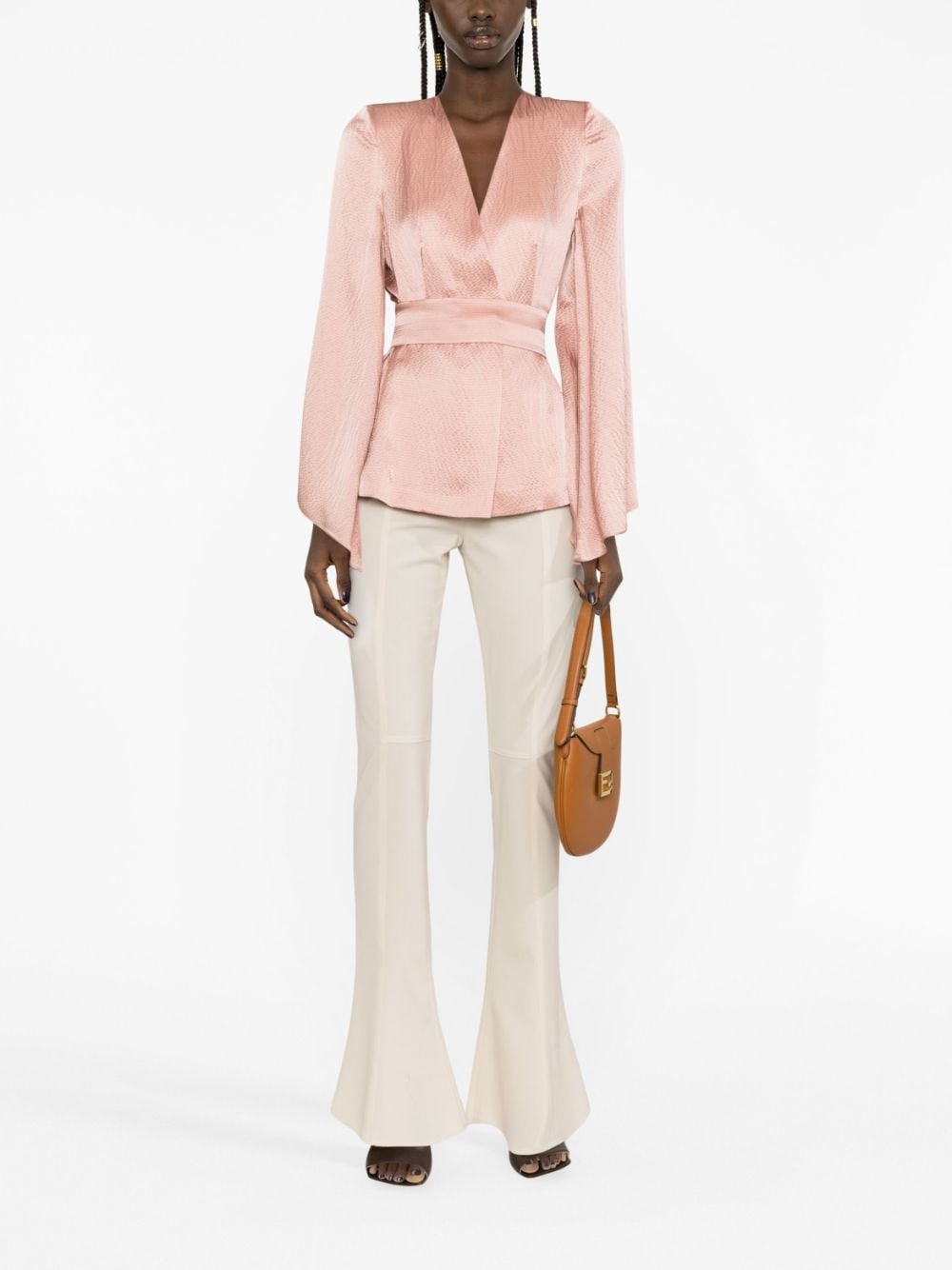 Shop Max Mara Occhi Silk Kimono Jacket In Pink