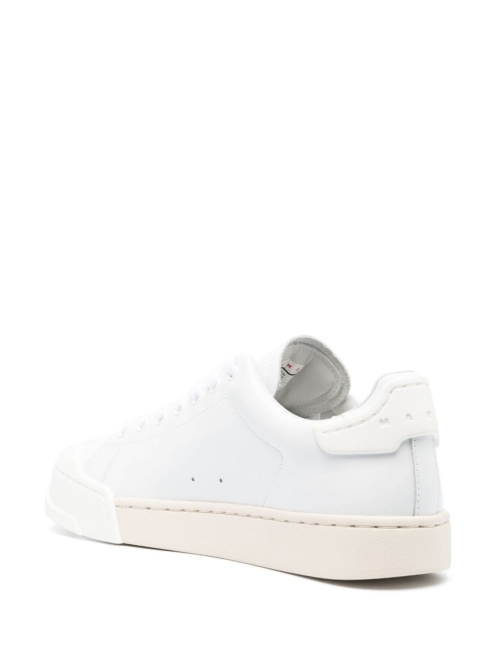 Shop Marni Low-top Leather Sneakers In White