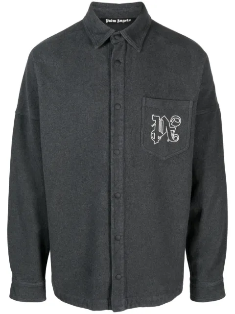 Palm Angels logo-print shirt jacket