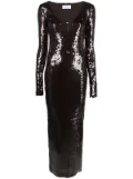16Arlington Solaria sequin-embellished maxi dress - Brown