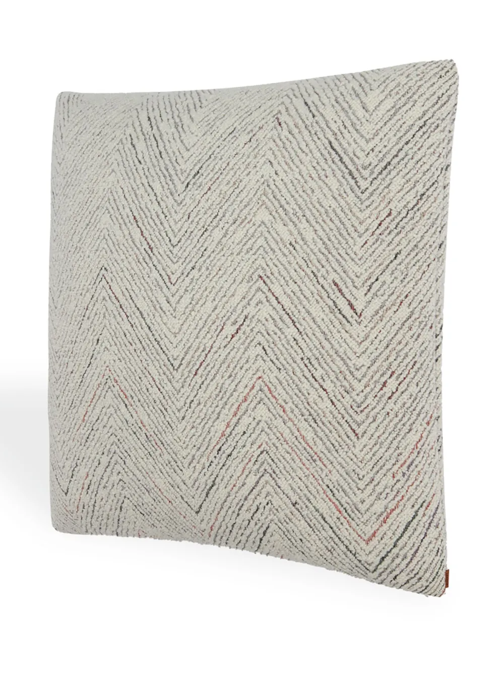 Shop Missoni Large Gres Zigzag-woven Cushion In Neutrals