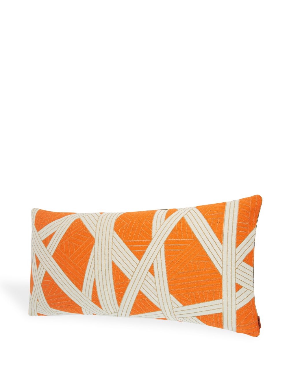 Shop Missoni Nastri Geometric-print Cushion In Orange