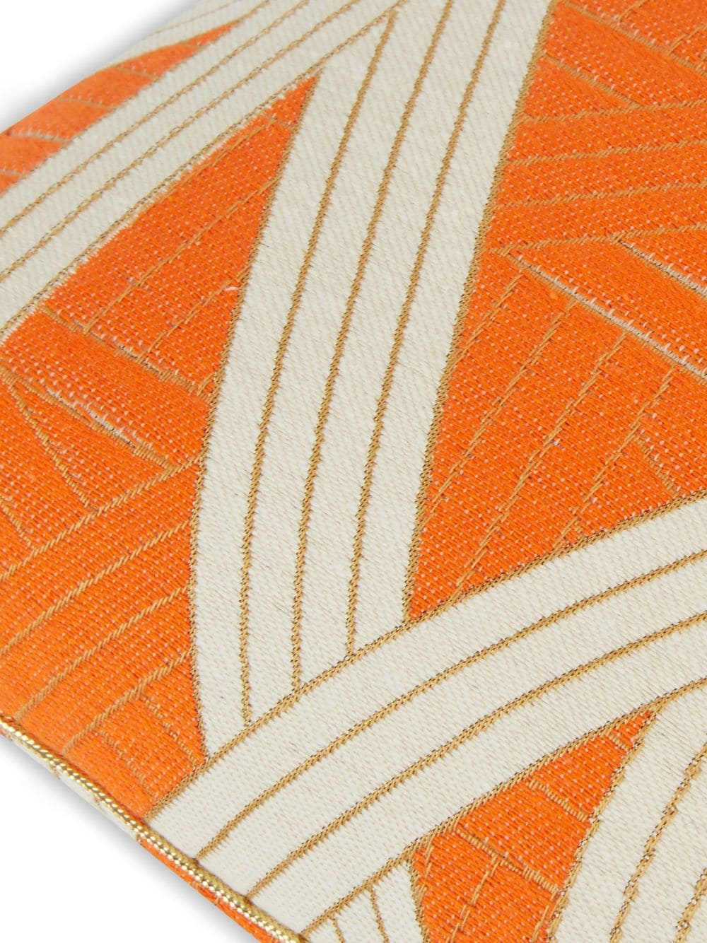 Shop Missoni Nastri Geometric-print Cushion In Orange