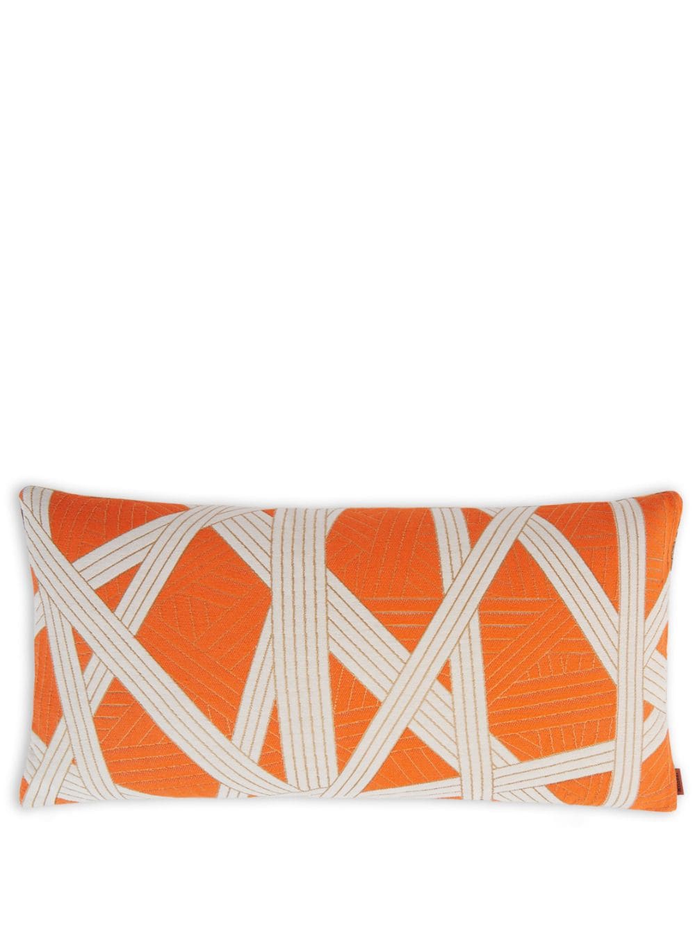 Missoni Nastri Geometric-print Cushion In Orange