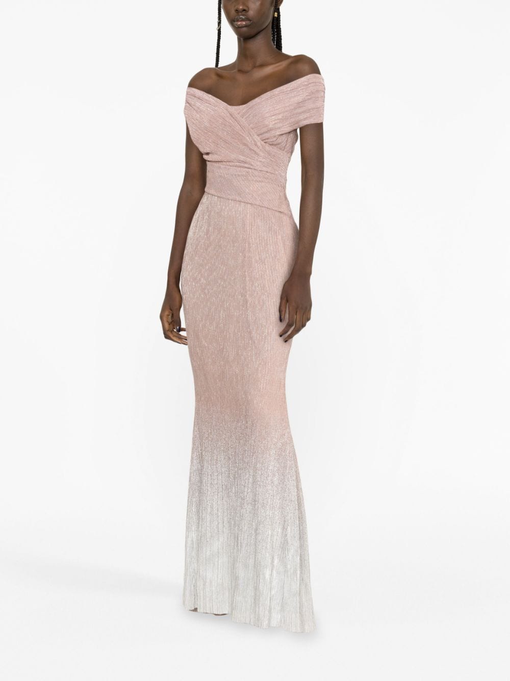 Shop Talbot Runhof Tokara7 Ombré-effect Mermaid Dress In Pink